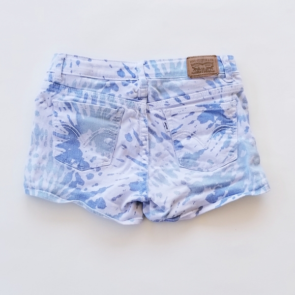 Levi's Tie Dye Shorts Size 10 Regular - Picture 3 of 11